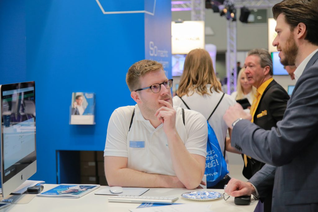 Hohes Interesse beim meinMVP Stand auf der DKM 2018.